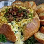 spinach mushroom dip - featured image