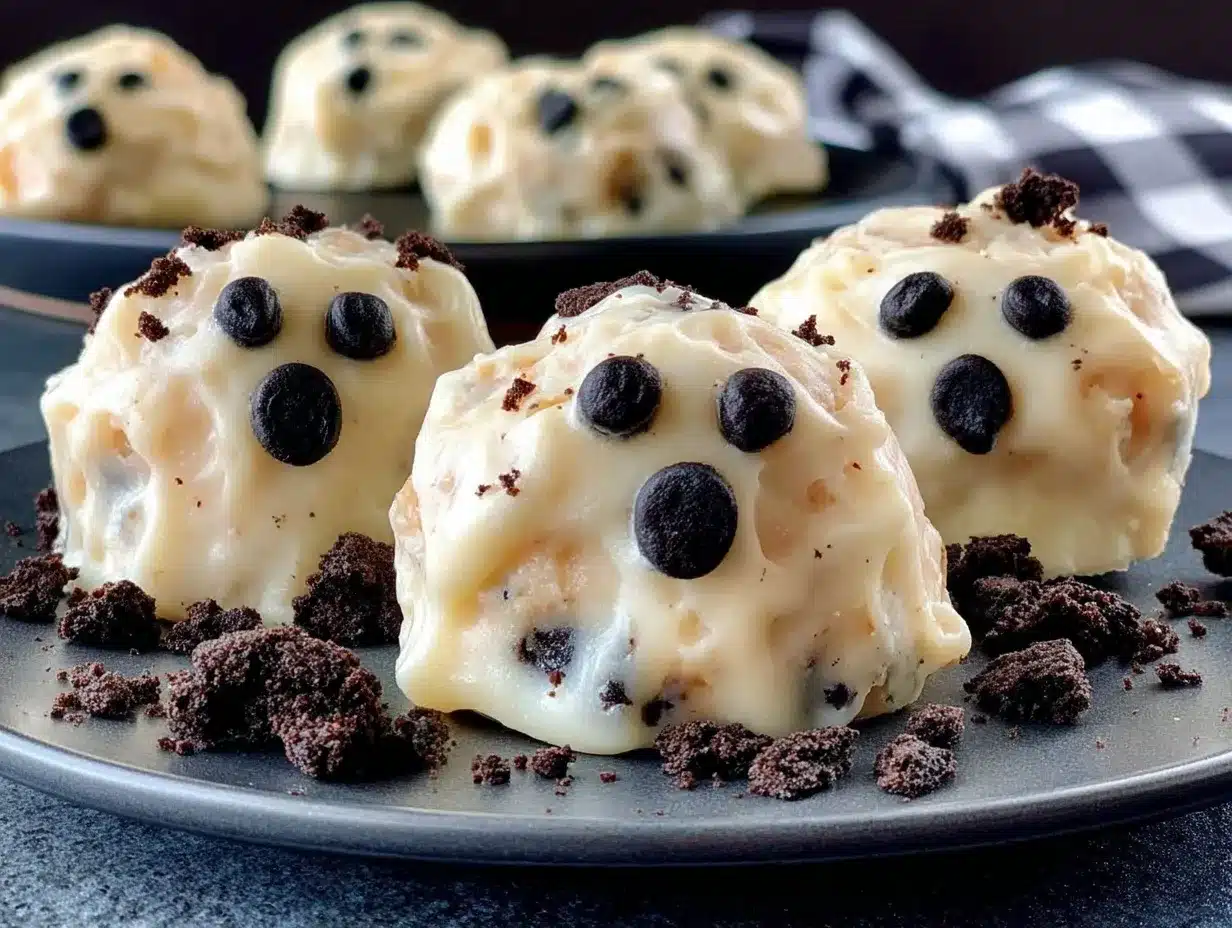 Spooky Ghost Oreo Truffles preparation steps