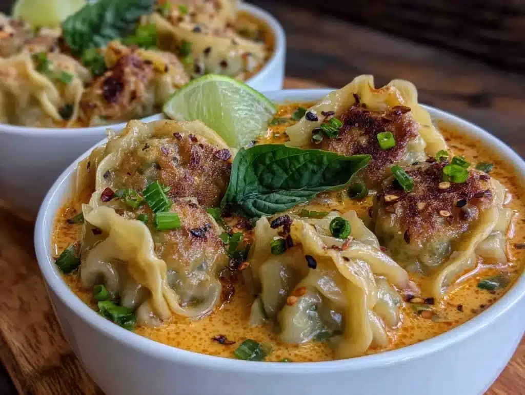 Thai Red Curry Dumpling Soup - featured image