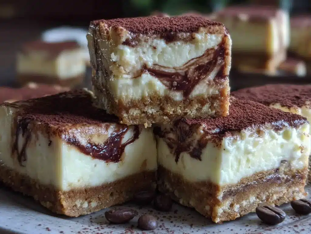 tiramisu cheesecake bars - featured image