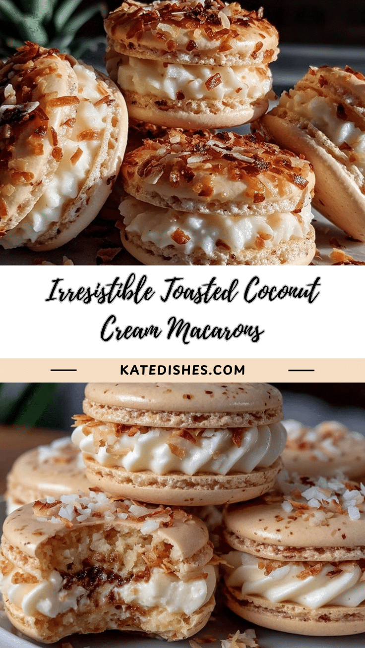 toasted coconut cream pie macarons recipe