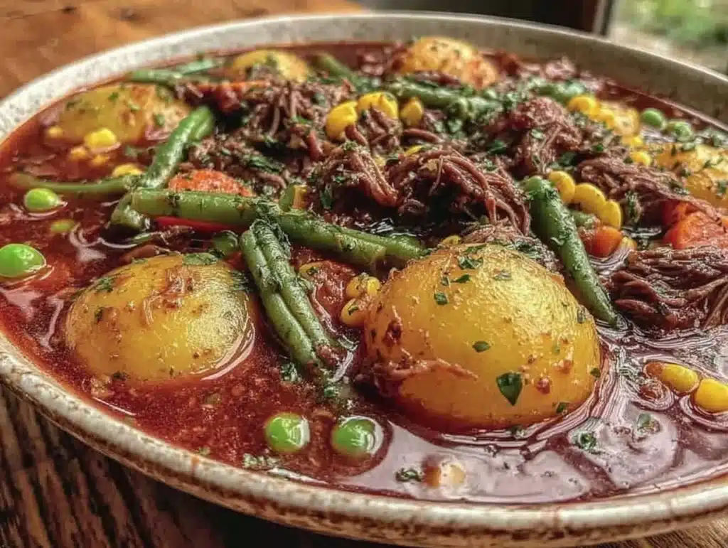 vegetable beef soup - featured image