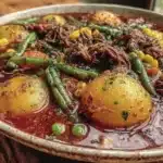 vegetable beef soup - featured image