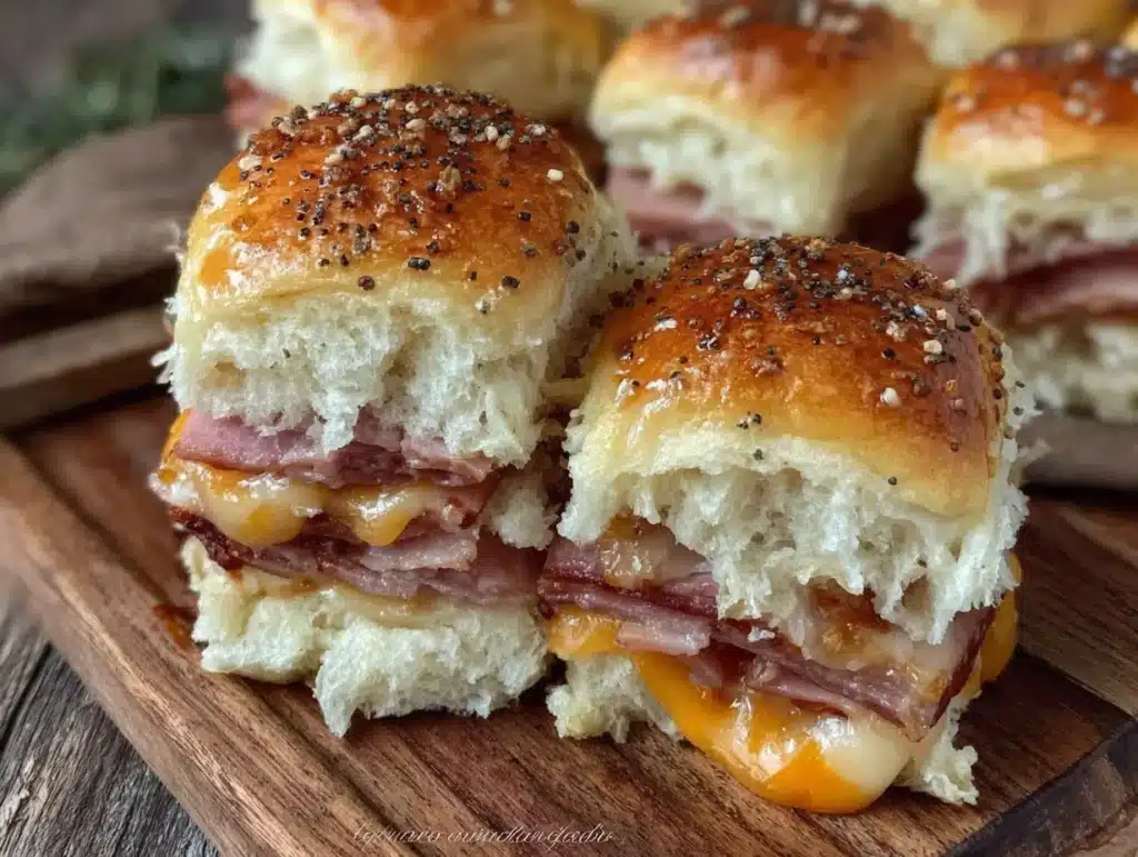 baked ham and cheese sliders - featured image