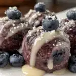 blueberry cheesecake protein bites - featured image