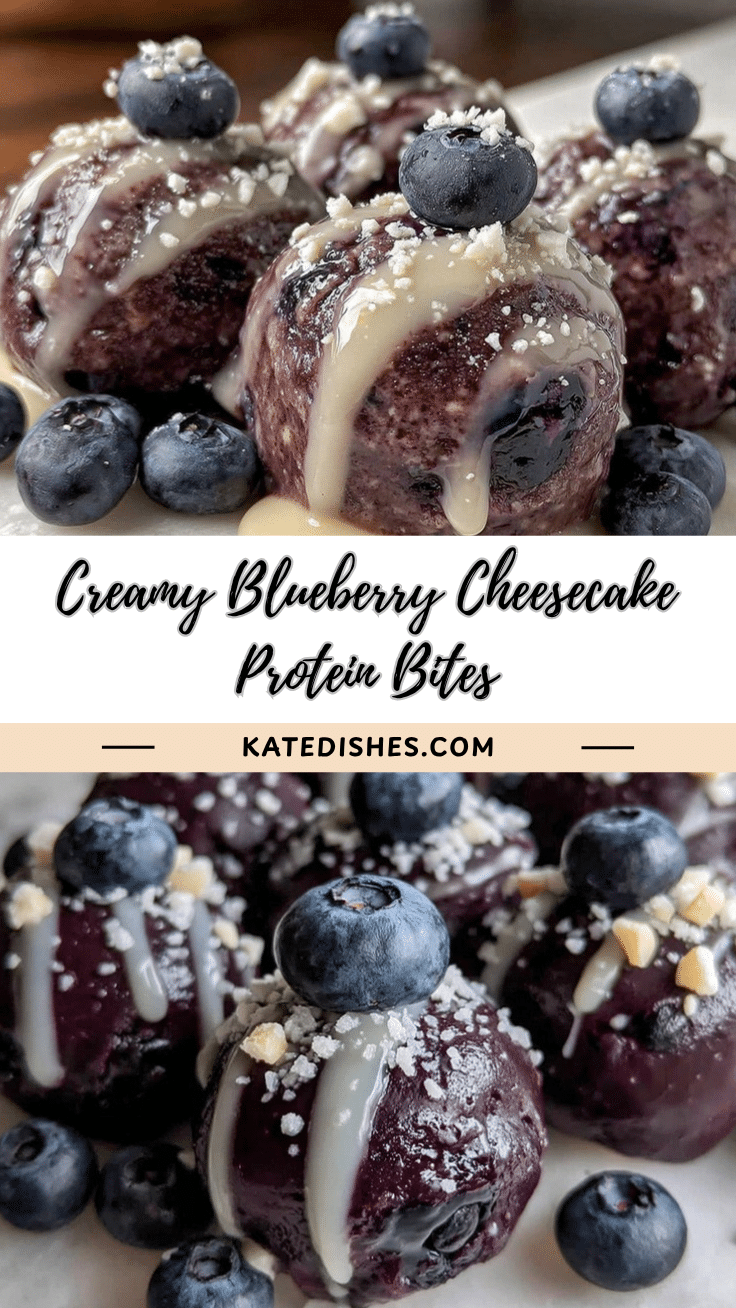 blueberry cheesecake protein bites recipe