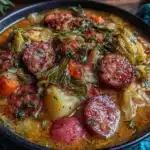 cabbage sausage soup - featured image