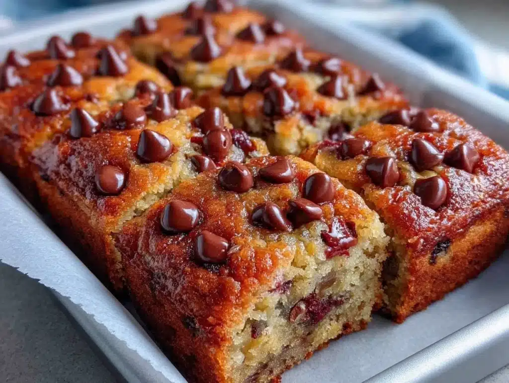 chocolate chip banana bars - featured image