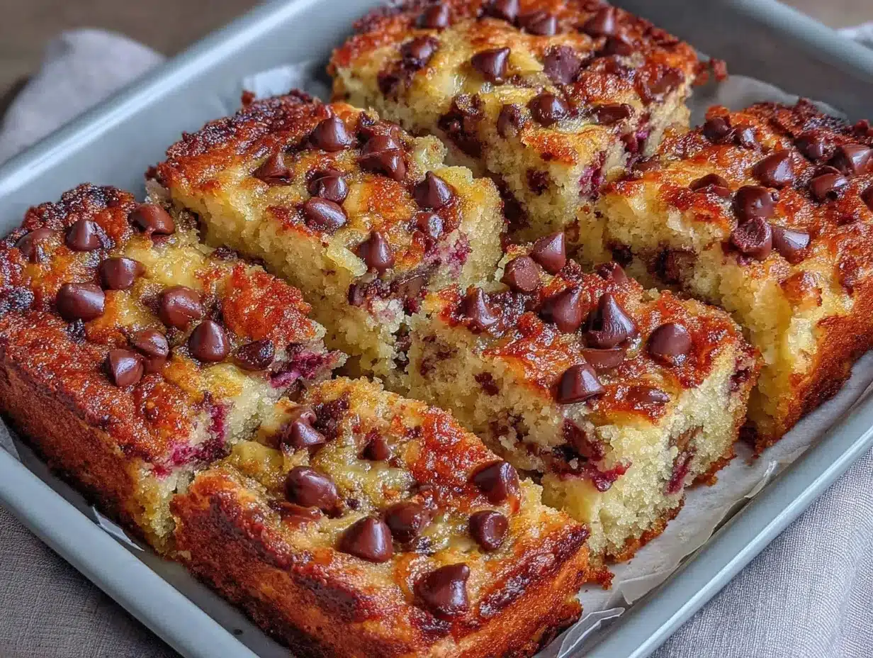 chocolate chip banana bars preparation steps
