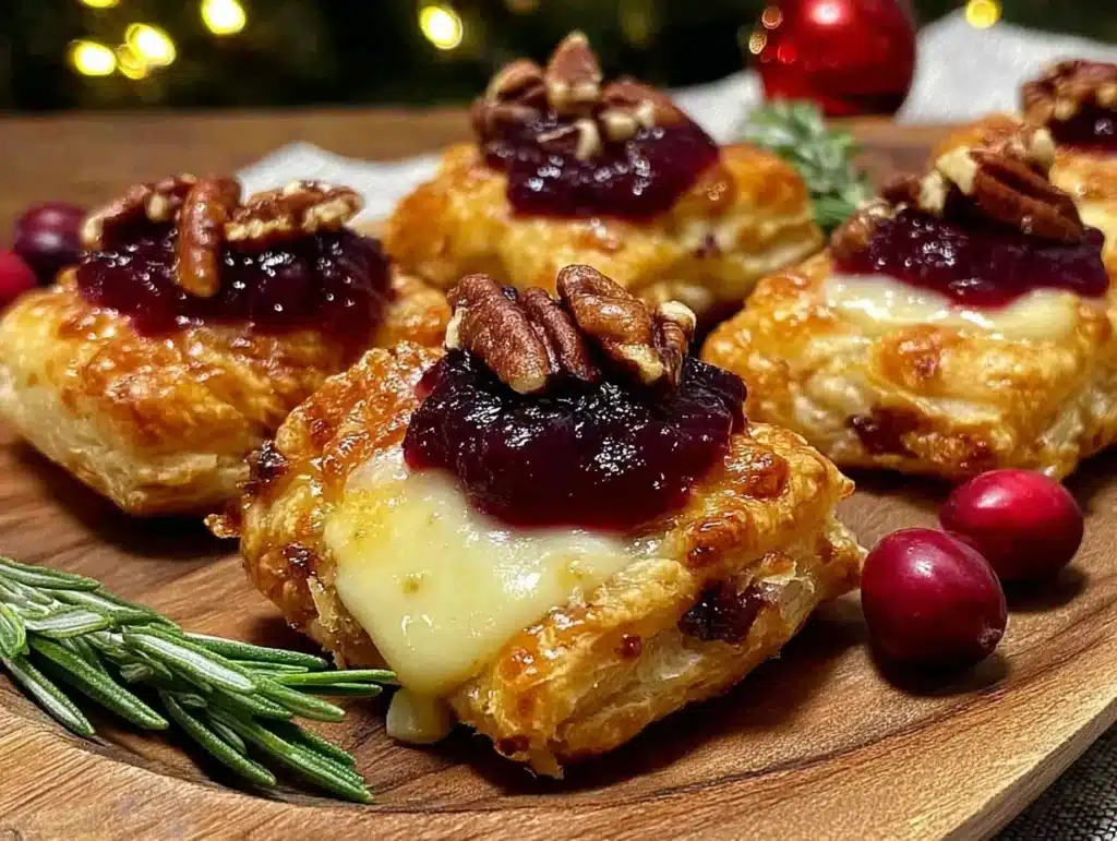 cranberry brie bites - featured image