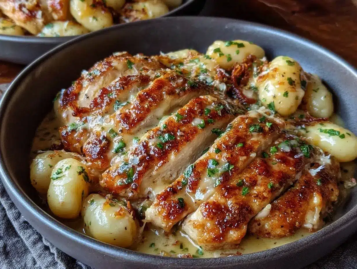 creamy asiago chicken gnocchi preparation steps