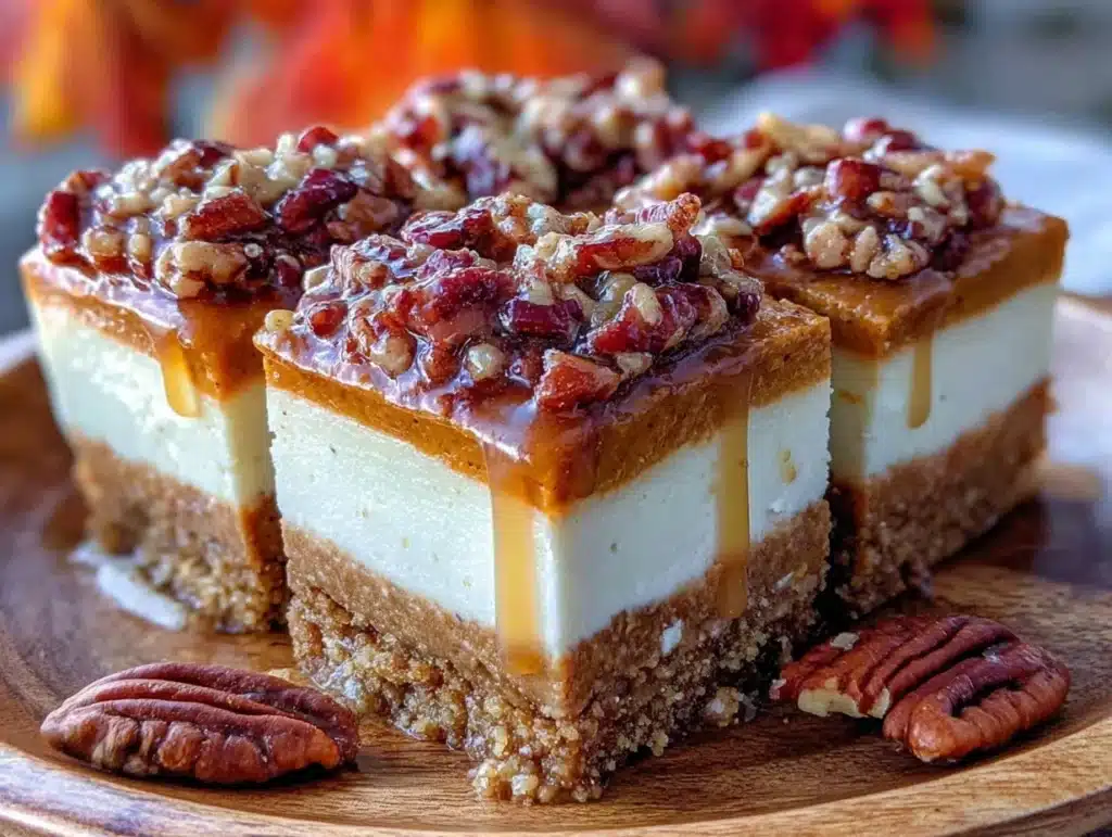 creamy cheesecake pumpkin bars - featured image