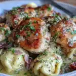 creamy chicken tortellini - featured image