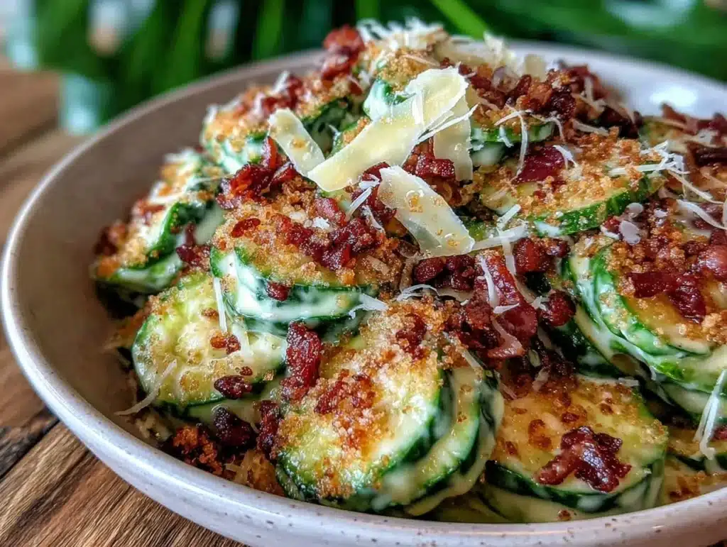 creamy cucumber Caesar salad - featured image