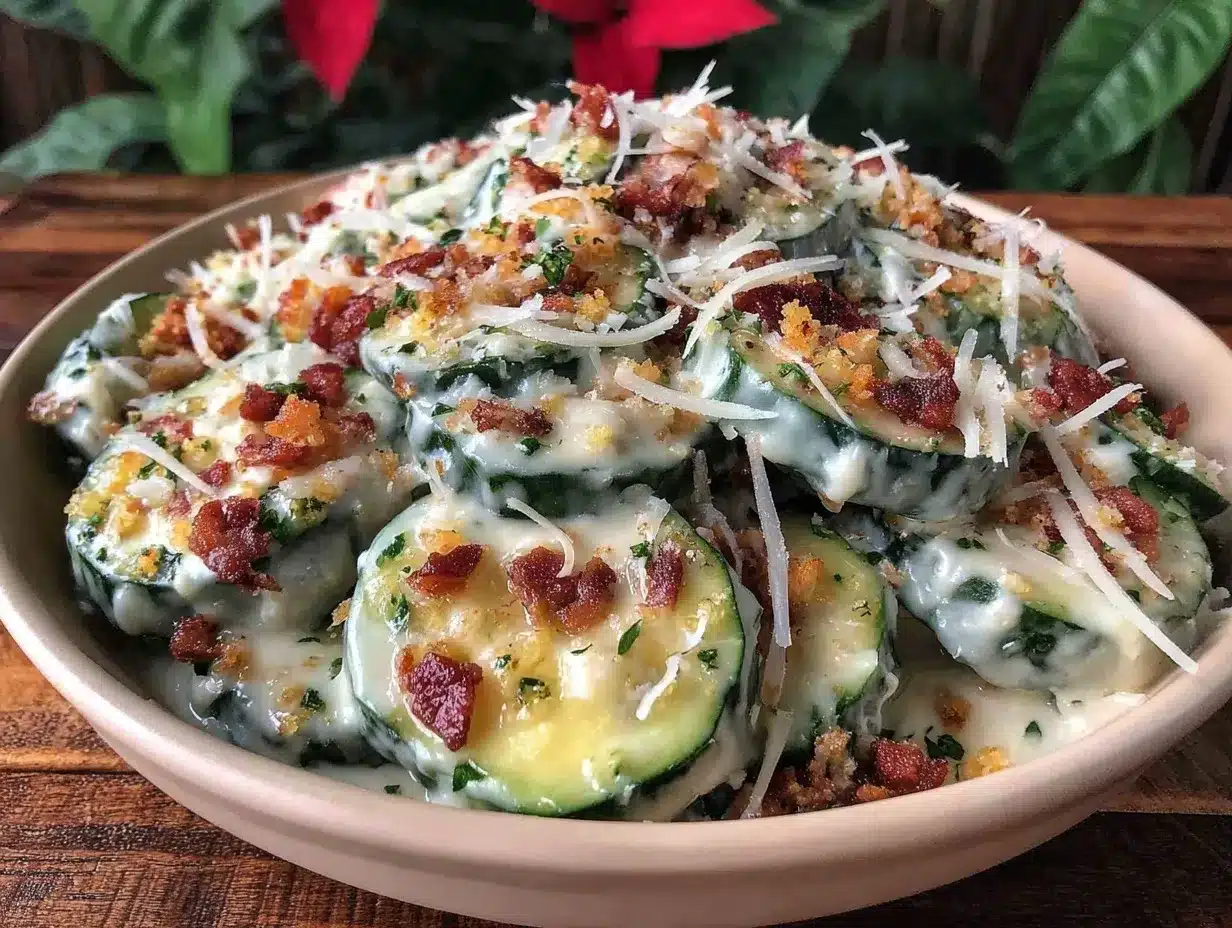 creamy cucumber Caesar salad preparation steps