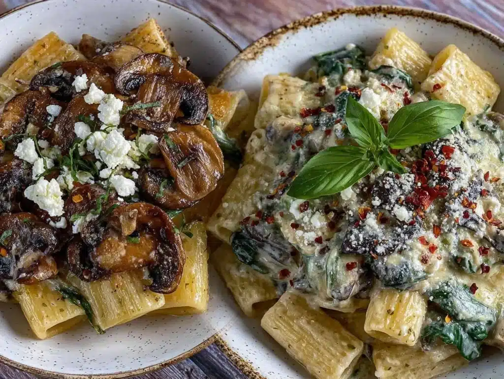 creamy goat cheese pasta - featured image