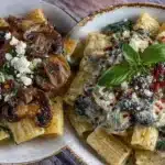 creamy goat cheese pasta - featured image