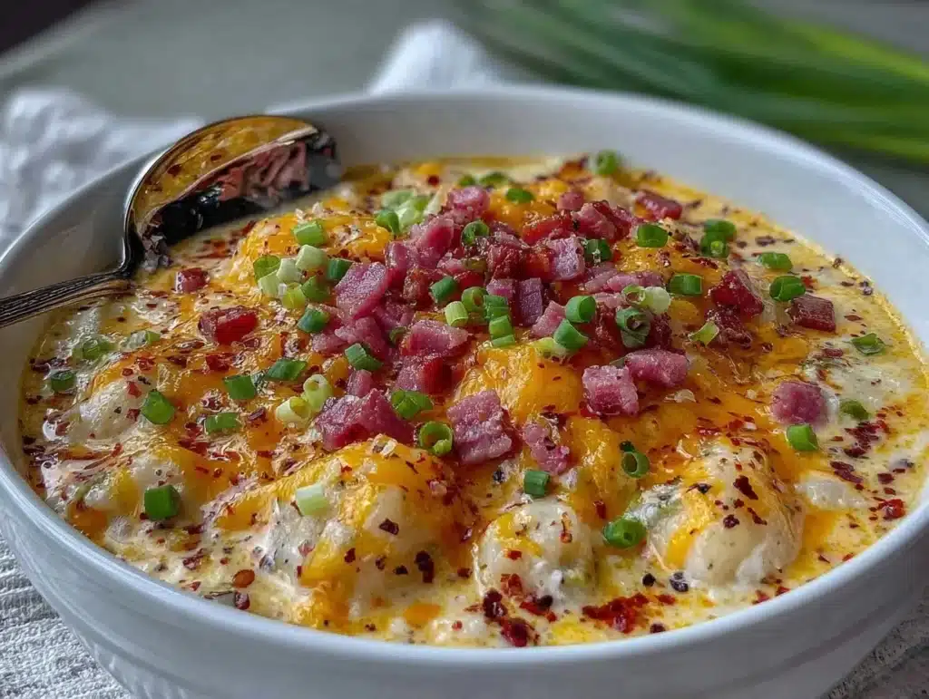 creamy ham and potato soup - featured image