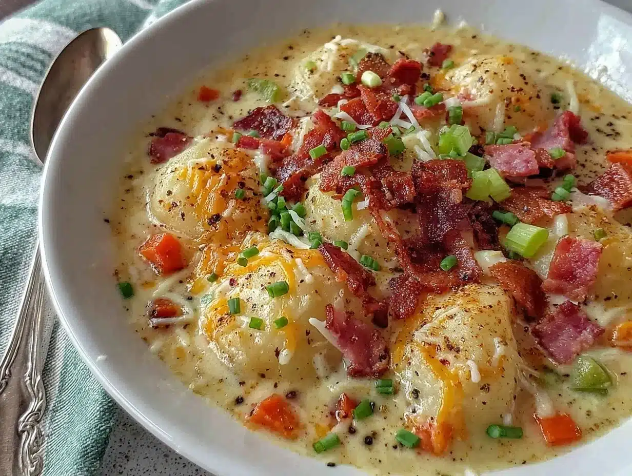 creamy ham and potato soup preparation steps