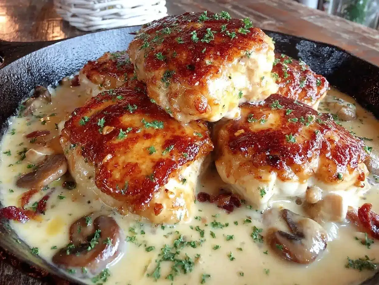 creamy Irish chicken whiskey sauce preparation steps