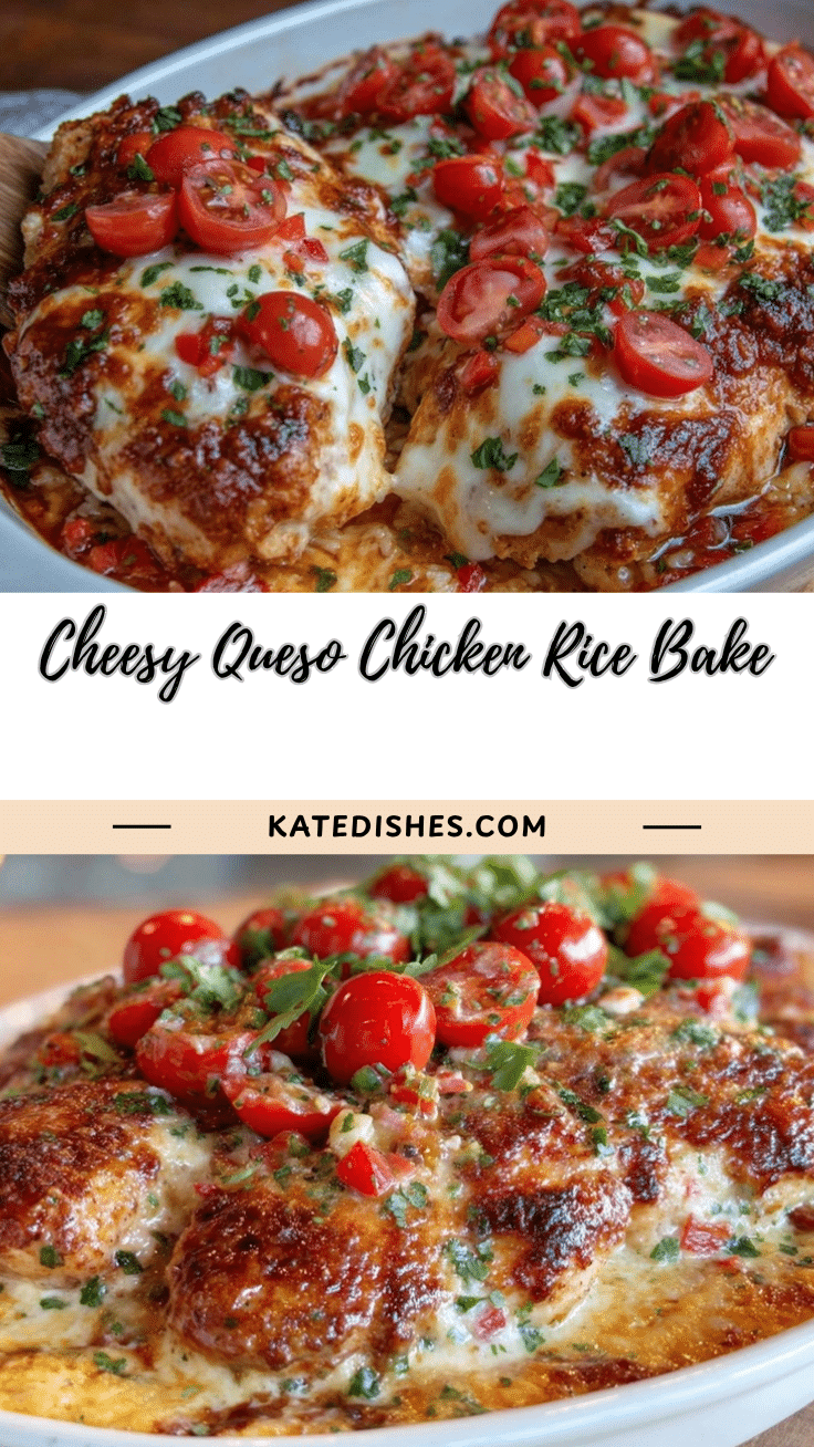 creamy queso chicken and rice bake recipe