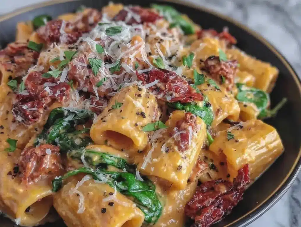 creamy sun-dried tomato pasta - featured image