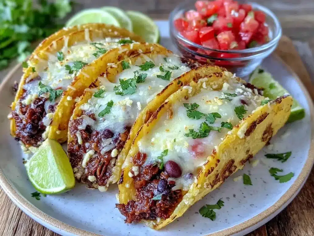 crispy black bean tacos - featured image