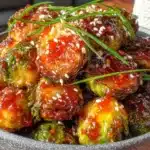 crispy sweet chili brussels sprouts - featured image