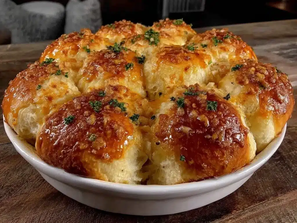 fluffy garlic butter bread rolls - featured image