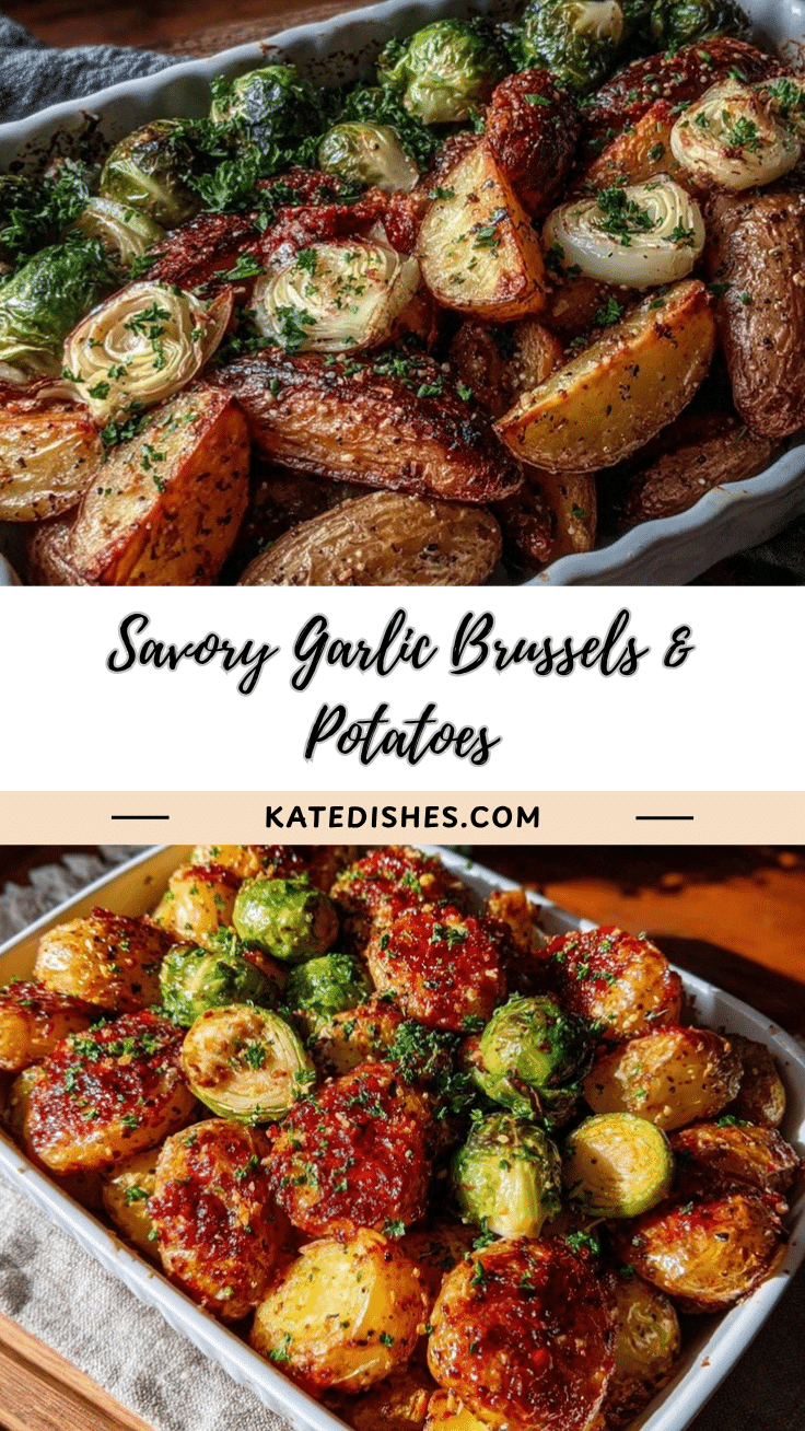 garlic Brussels and potatoes recipe