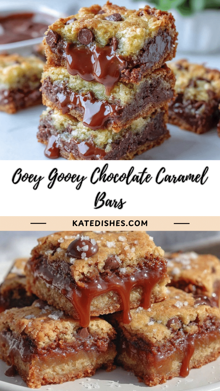 gooey chocolate chip caramel bars recipe