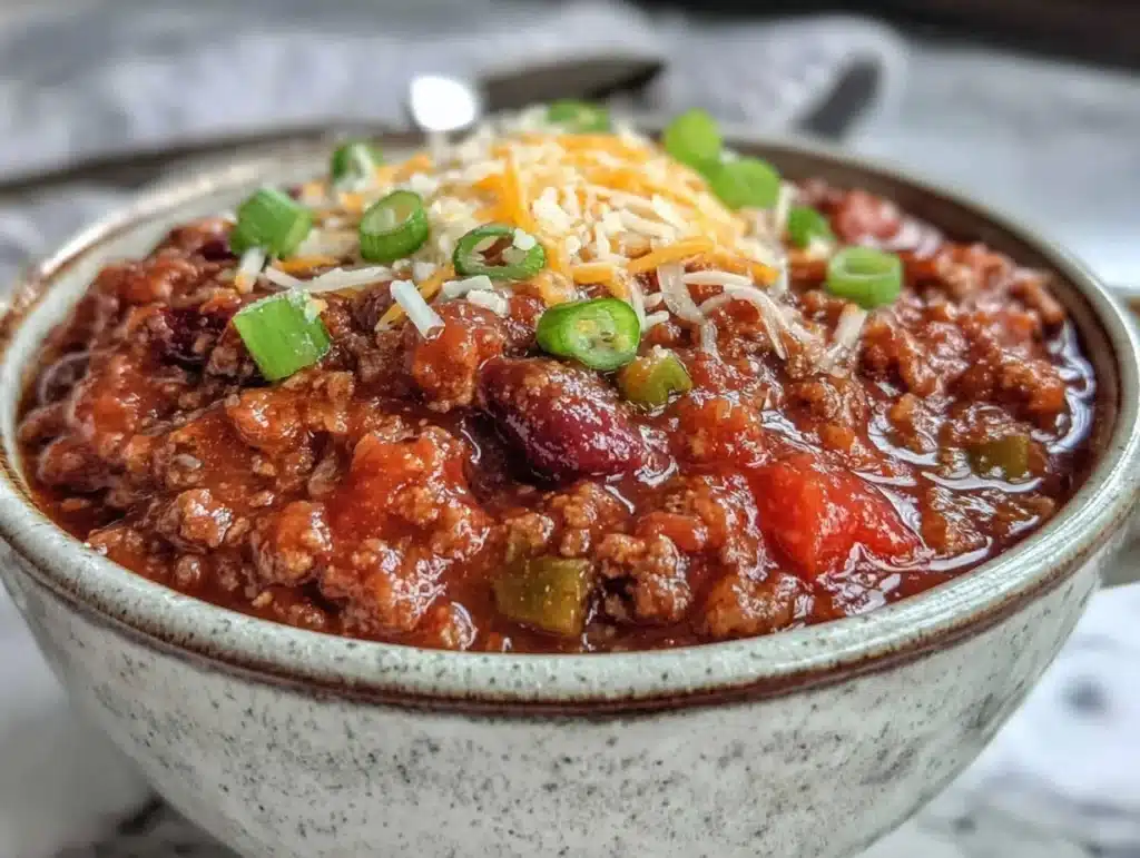 ground beef chili - featured image