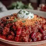 hearty beef chili - featured image