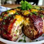 Jalapeno Popper Stuffed Meatloaf - featured image
