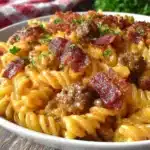 Loaded Bacon Cheeseburger Pasta - featured image