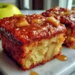 maple glazed apple blondies - featured image