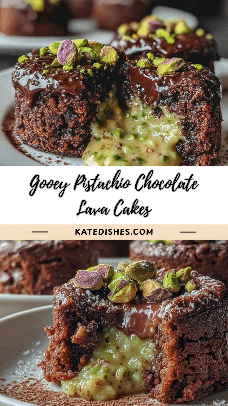 Pistachio Chocolate Lava Cakes recipe