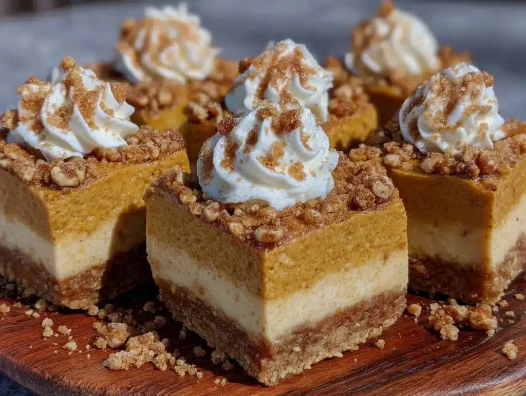 pumpkin cheesecake bars - featured image