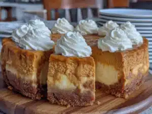 pumpkin pie cheesecake - featured image
