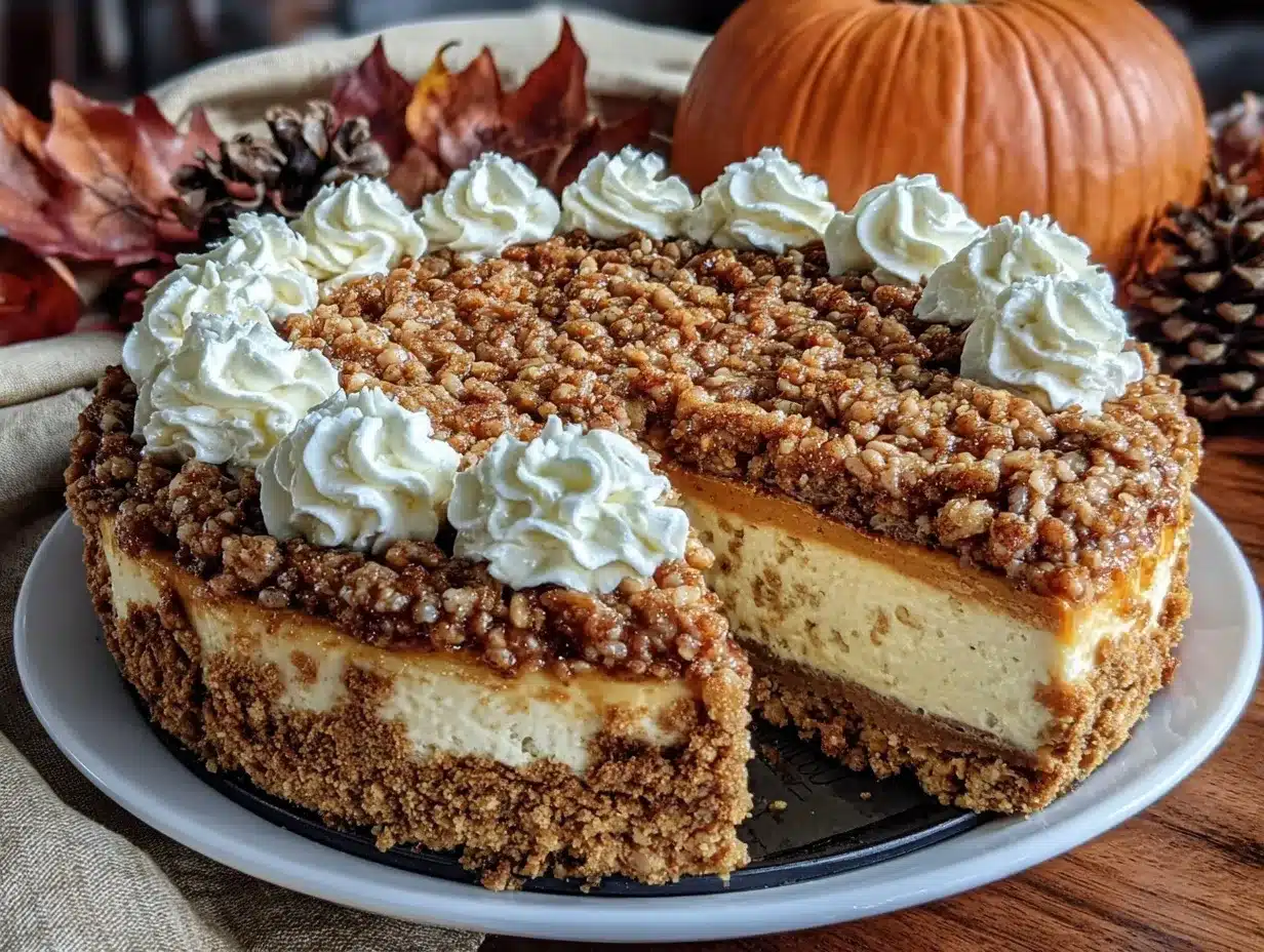 pumpkin streusel cheesecake preparation steps
