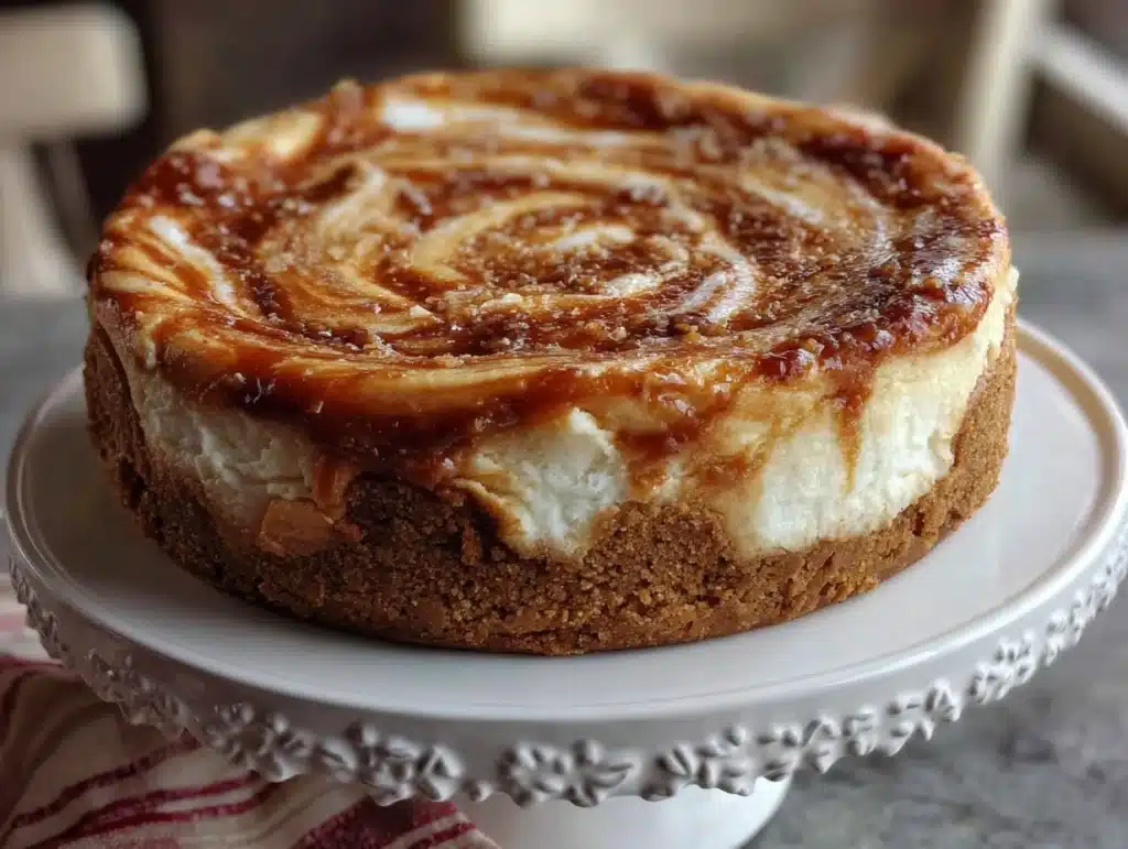 pumpkin swirl cheesecake - featured image