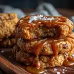 salted caramel crunch cookies - featured image
