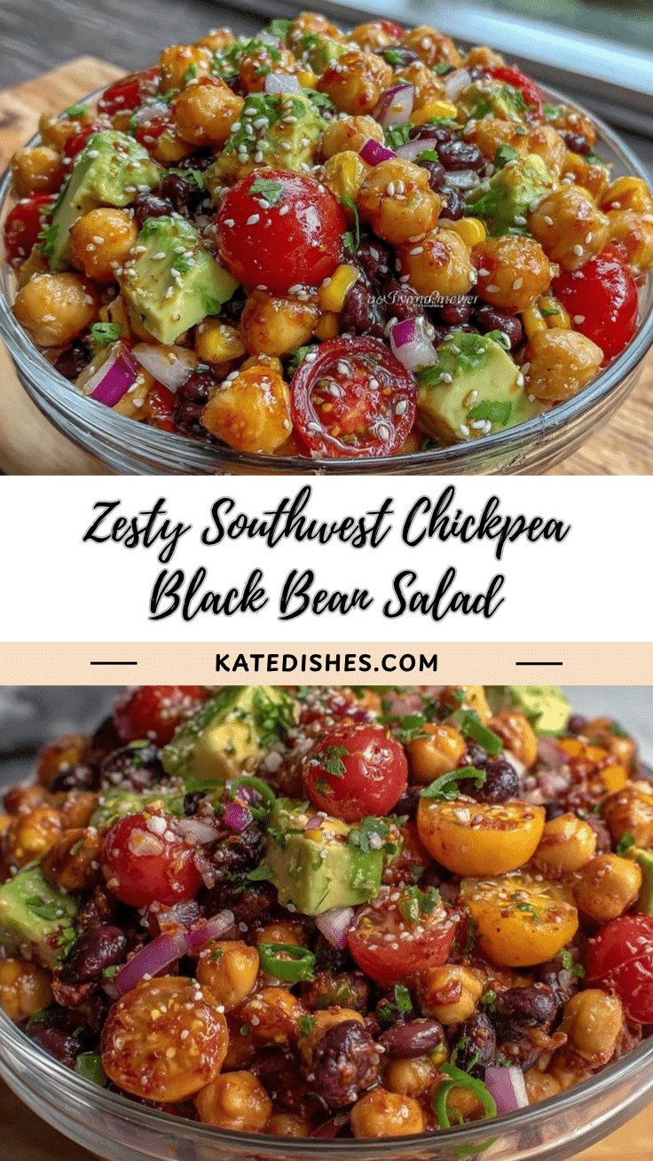 southwest chickpea black bean salad recipe