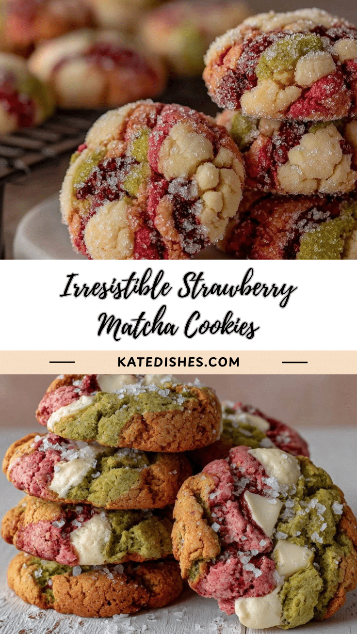 strawberry matcha neapolitan cookies recipe