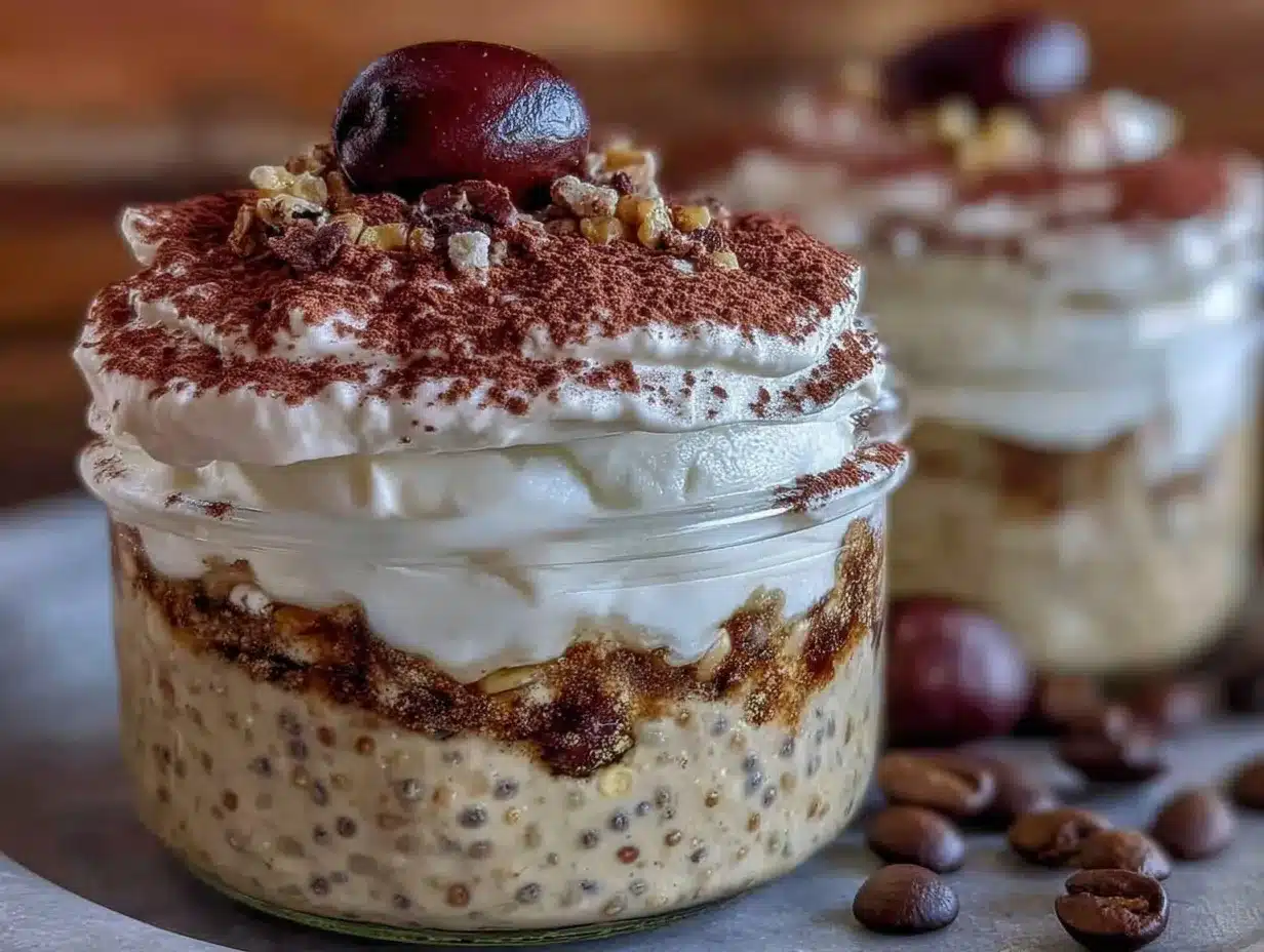 tiramisu overnight oats preparation steps