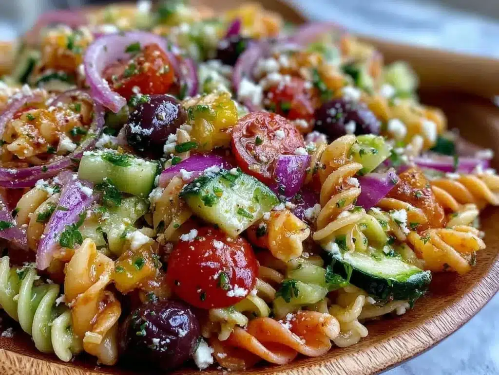 vegan pasta salad - featured image