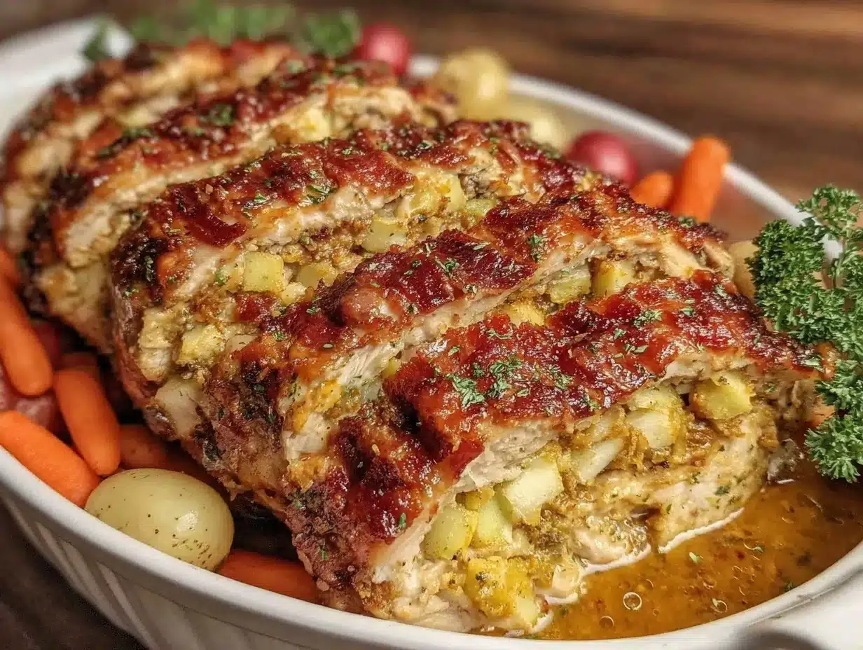 apple-stuffed turkey preparation steps