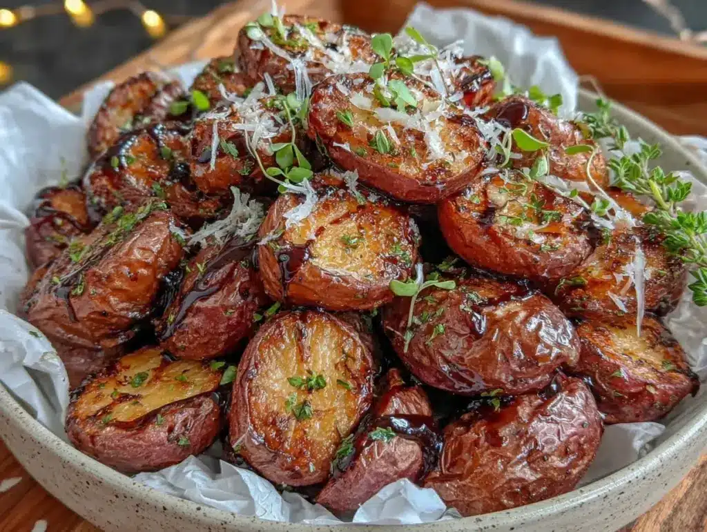 balsamic purple potatoes - featured image