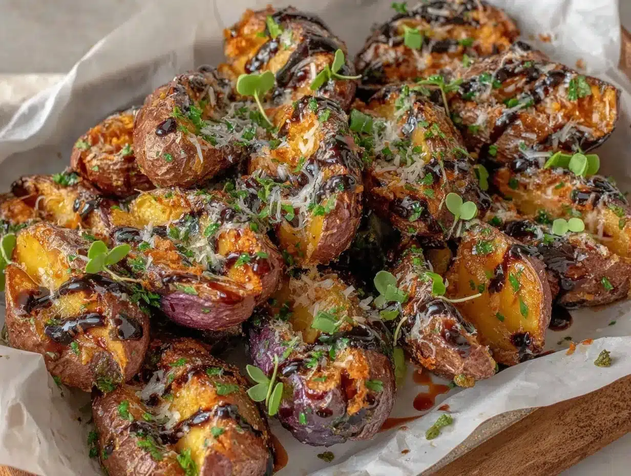 balsamic purple potatoes preparation steps
