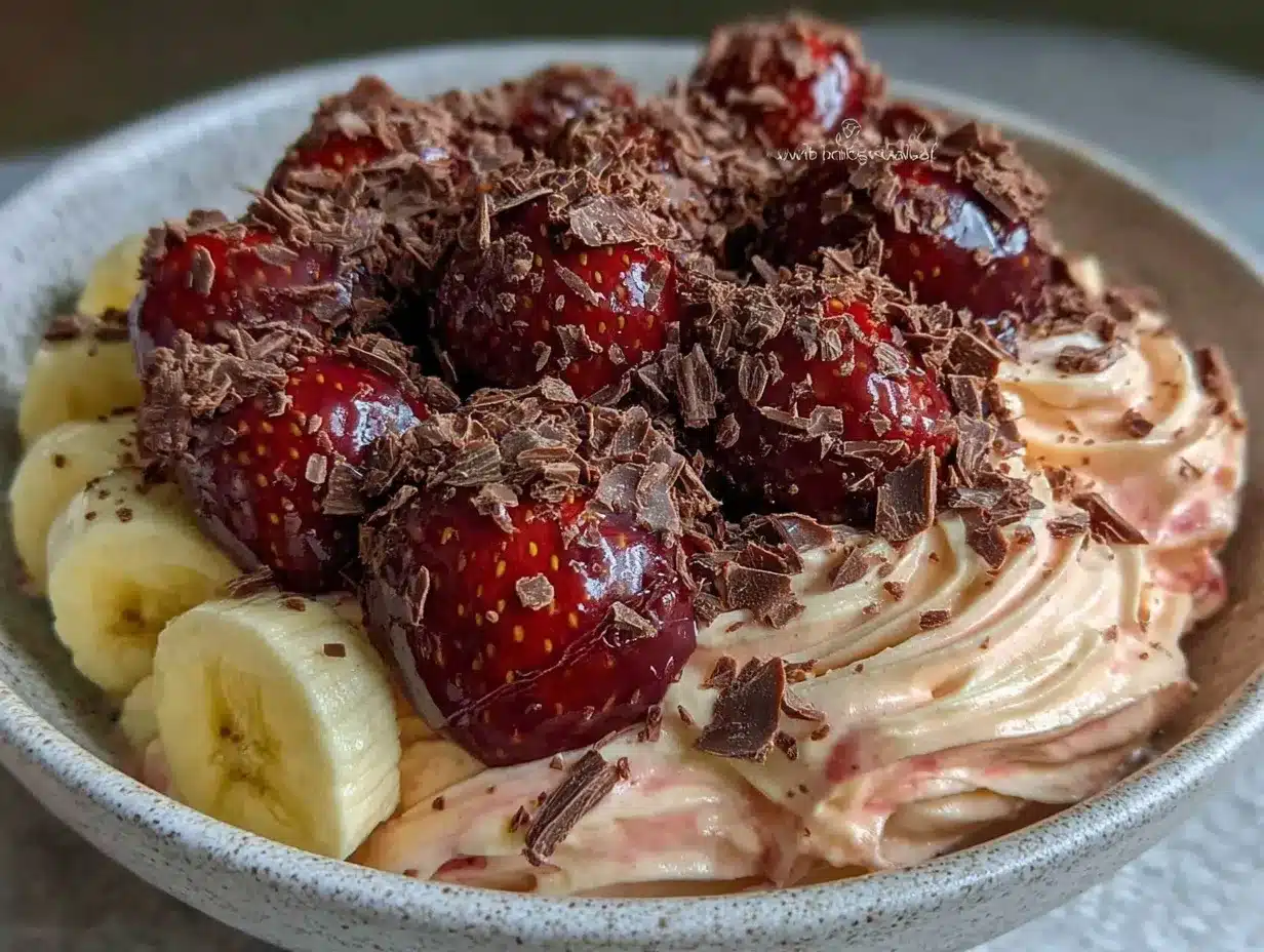 chocolate covered strawberries nice cream bowl preparation steps